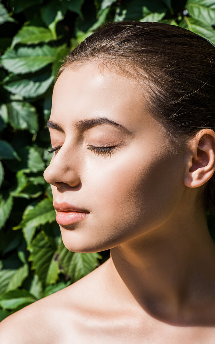 woman with a healthy nose
