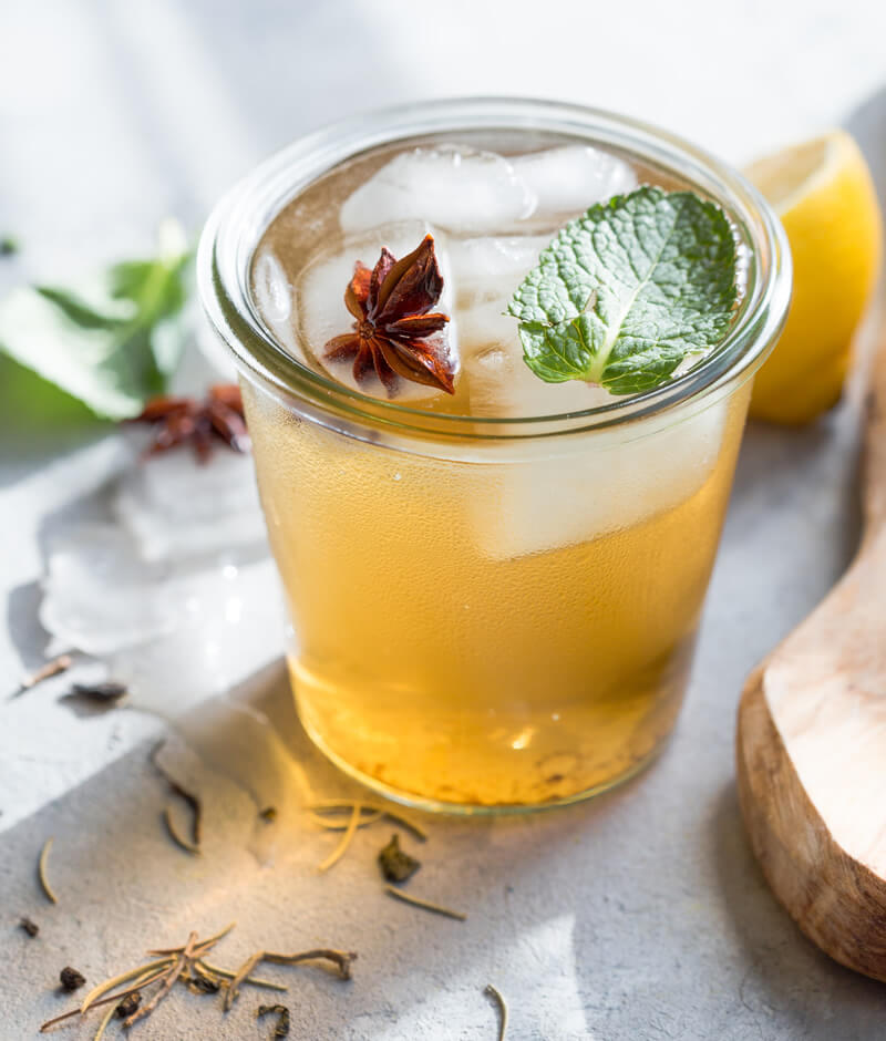 kombucha with ice