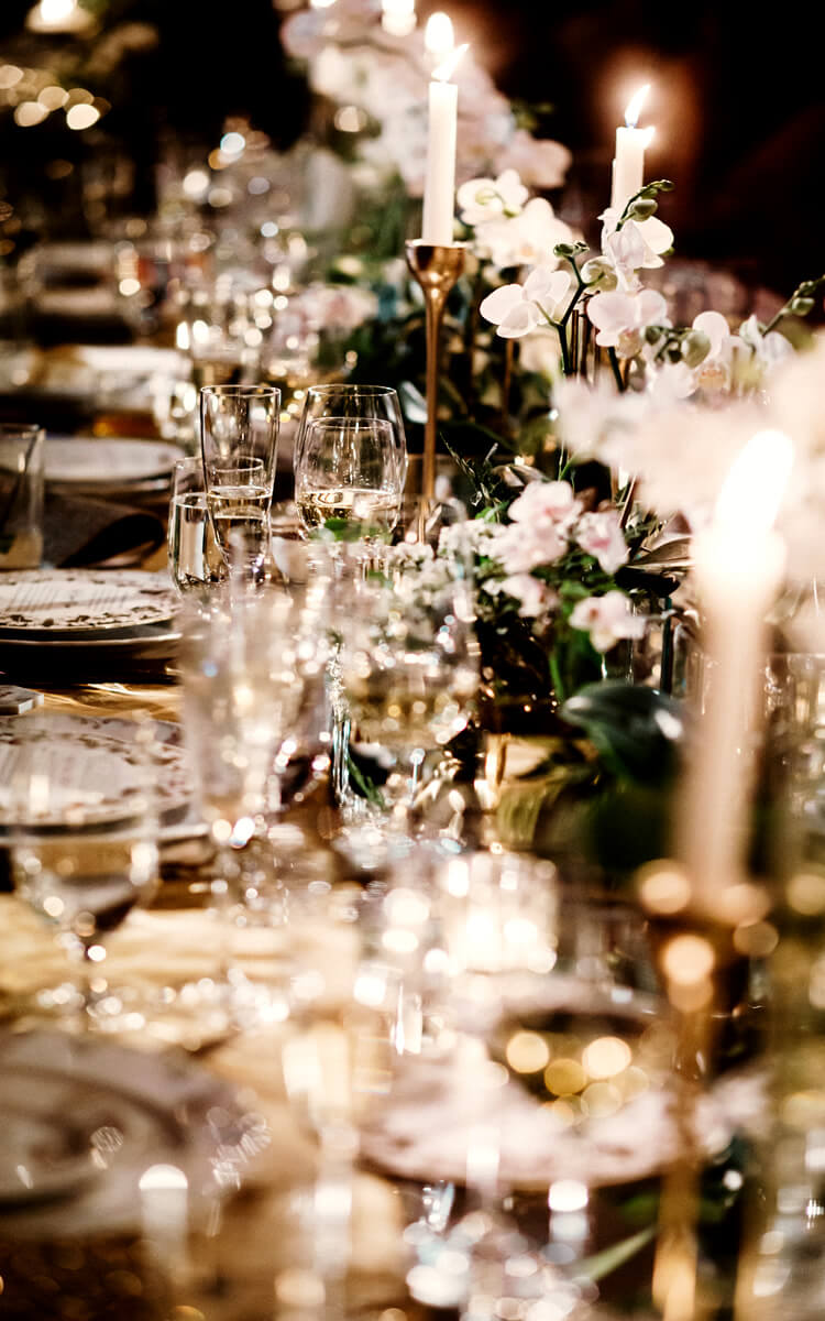 wedding venue table setup example