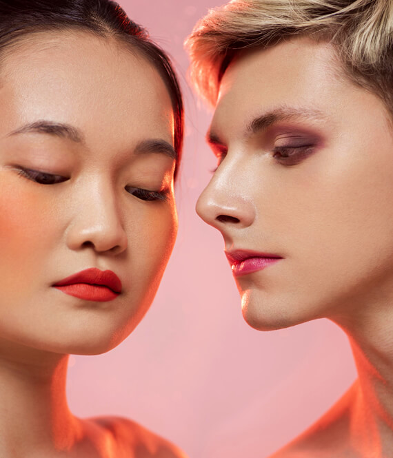 woman and man in beauty industry art photo