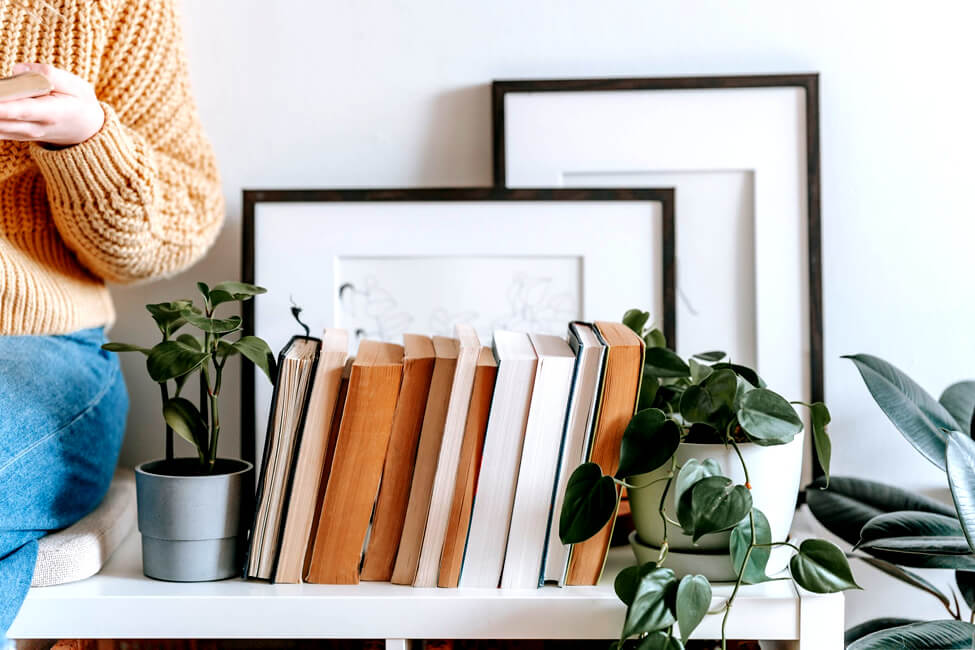 college interior idea with plants