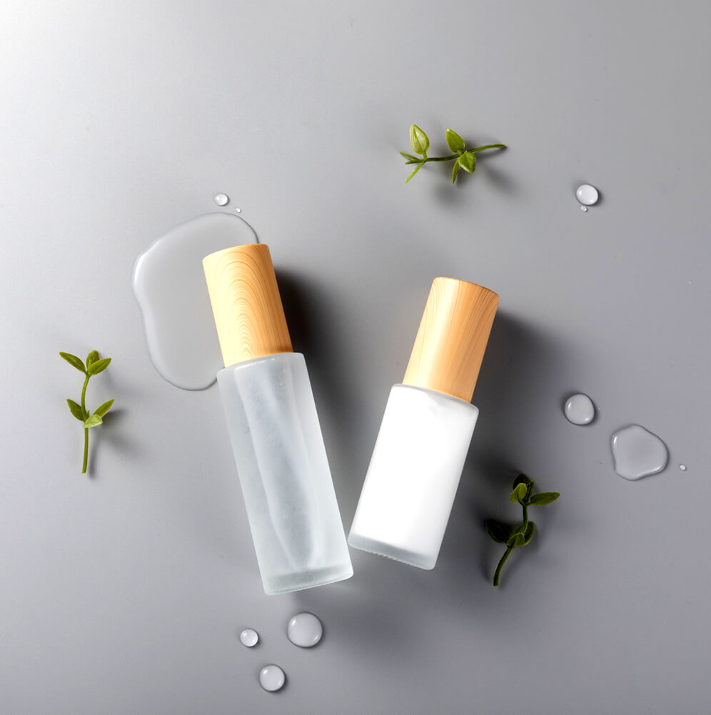 natural skincare bottles