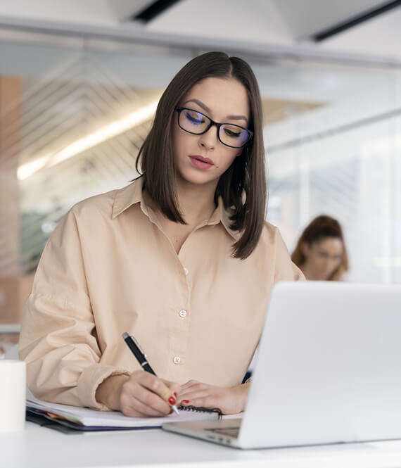 woman working to get a promotion