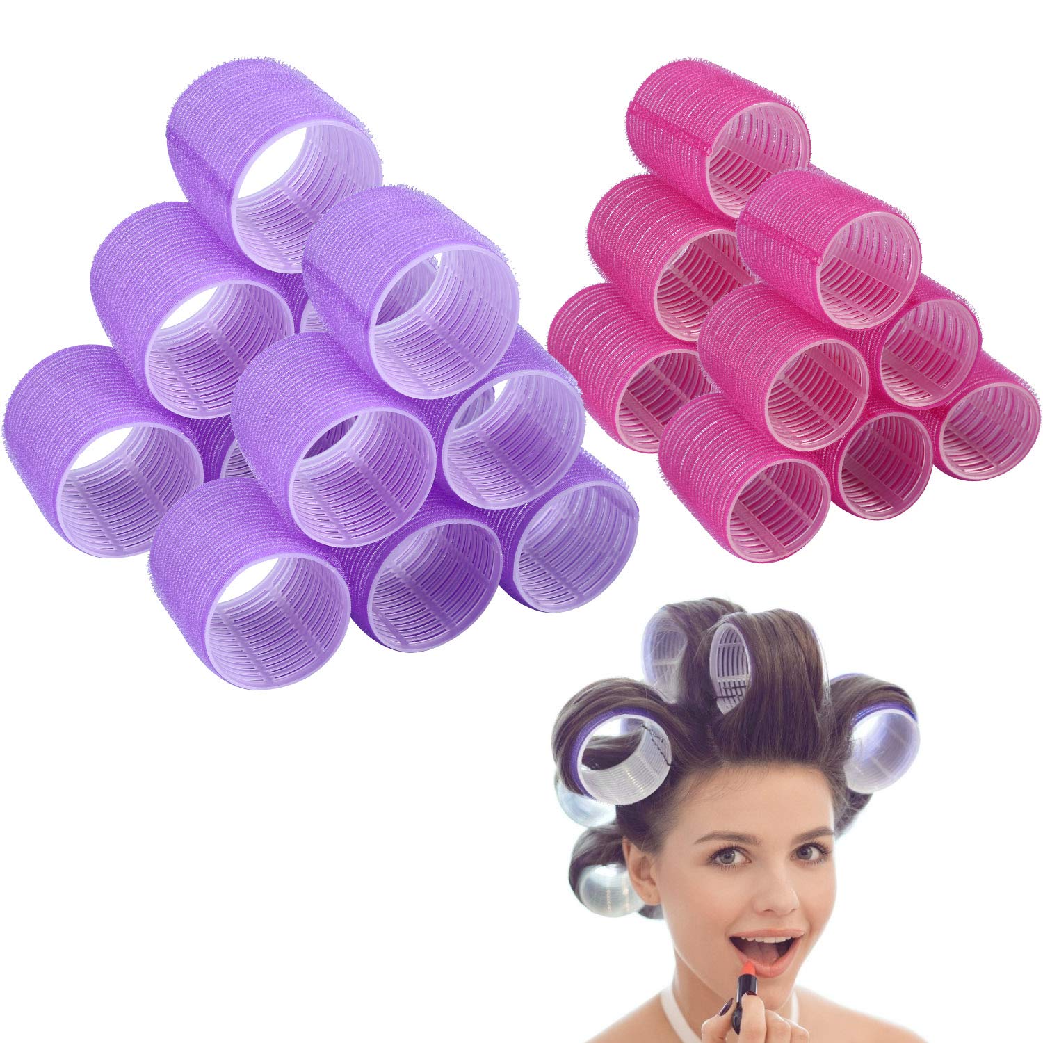 an example on how to get fluffy hair with rollers