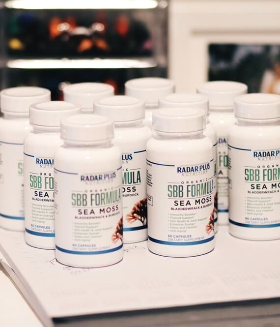 sea moss supplements on the counter