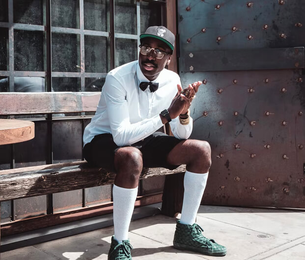 stylish guy with a bow tie