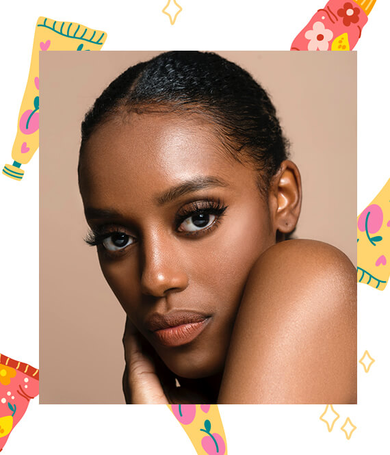 woman with pretty healthy skin