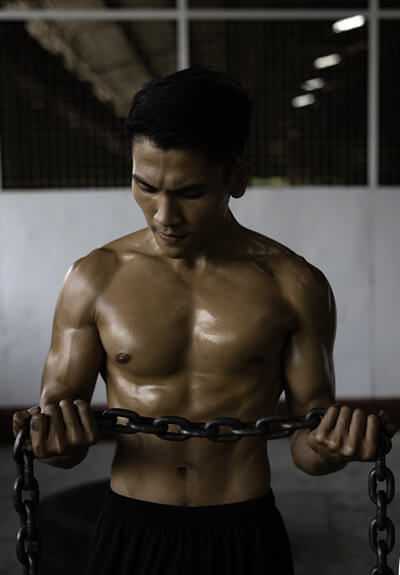 working out with training chains