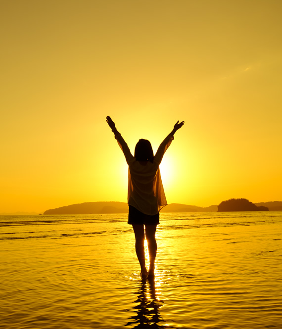 woman enjoying mental stability and joy
