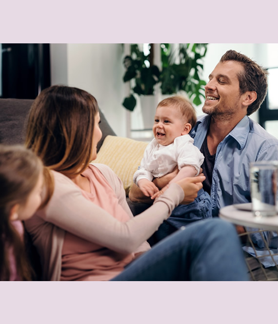 family playing together
