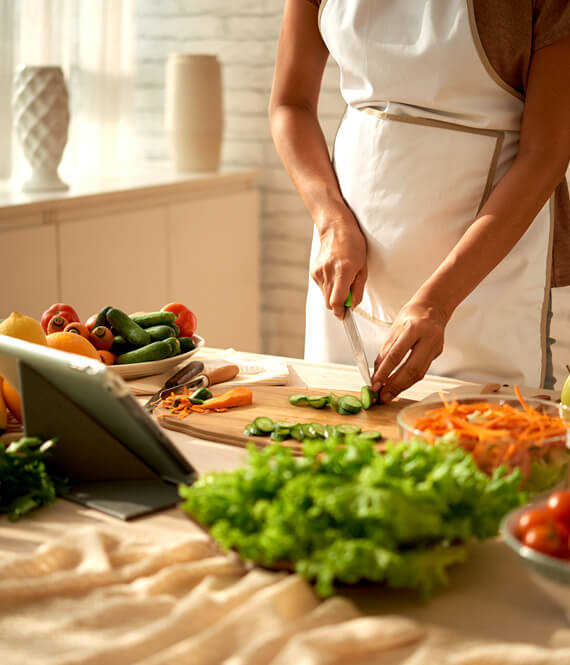 ethnic woman cooking healthy meal for pcos diet plan
