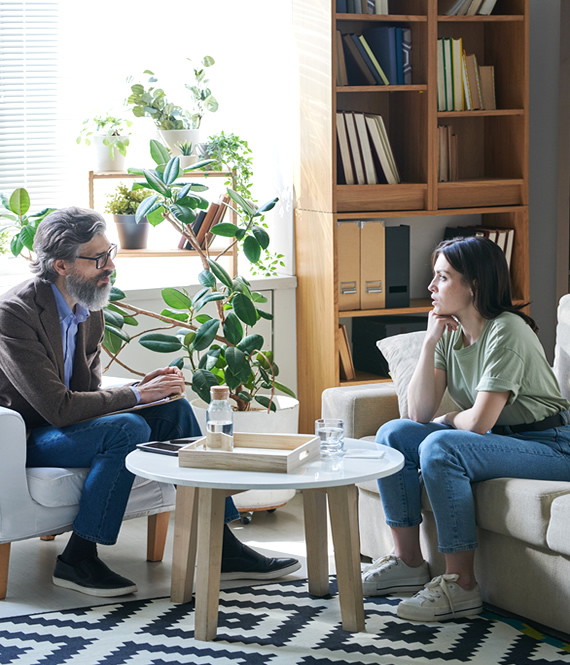woman and her therapist in a counseling session