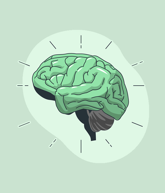 brain illustration as a symbol of reasons to visit a neurologist