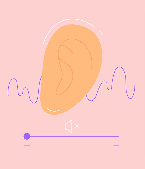ear art picture as symbol of hearing loss symptoms
