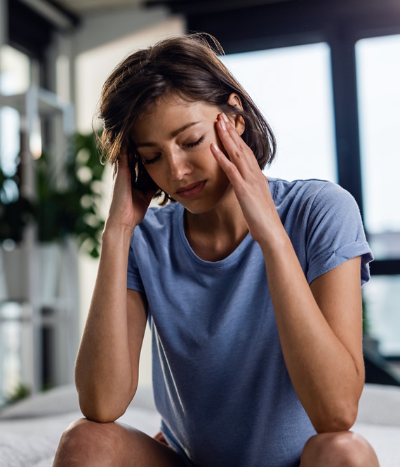 anxious woman interested in interesting facts about anxiety