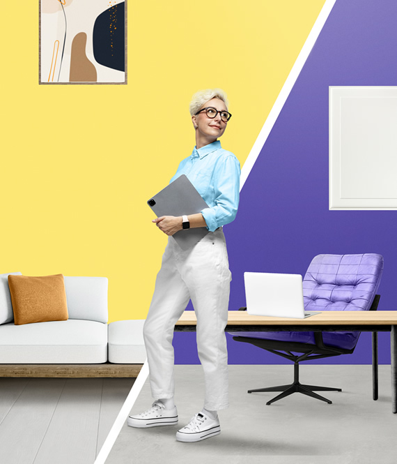 productive office space art picture