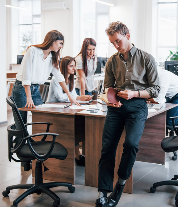 bored and unproductive workplace team