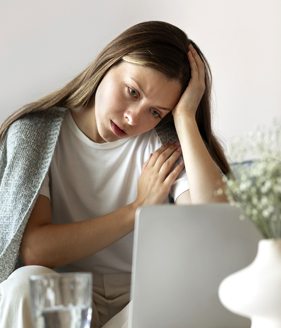 anxious person