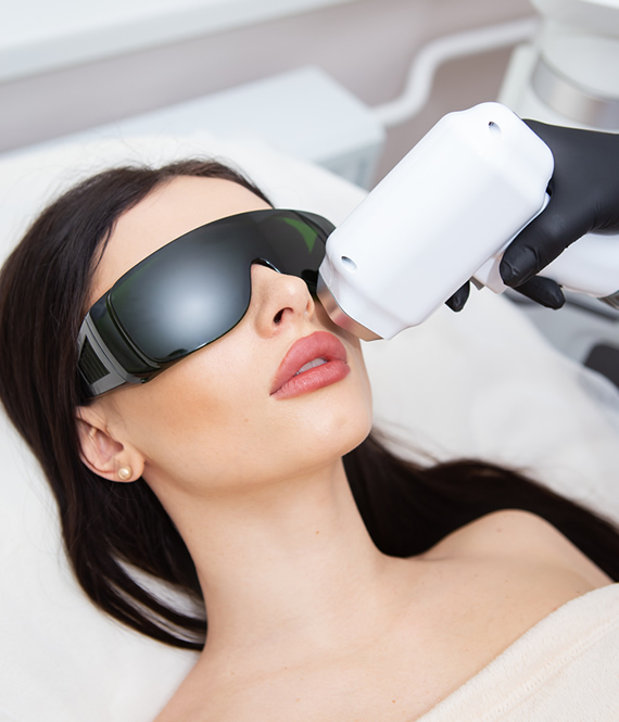 getting a laser treatment for skin
