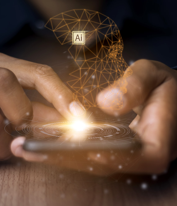 person talking to ai chatbot mental health