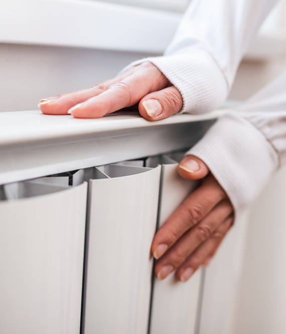 touching radiator