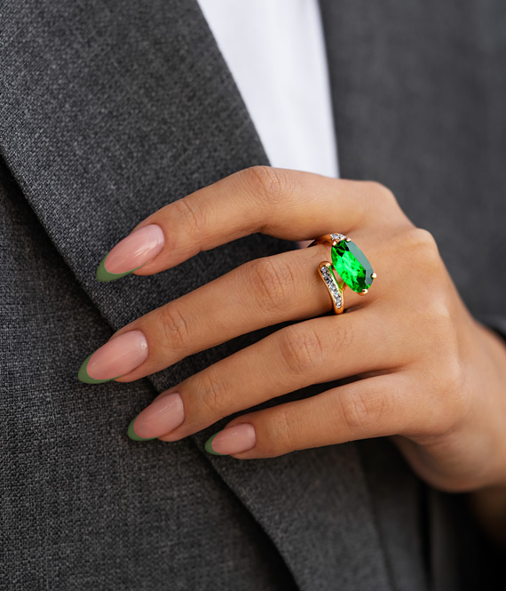 wearing classic cocktail ring