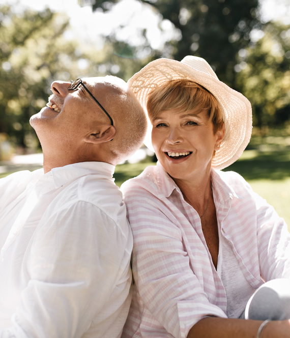 healthy-looking aging couple