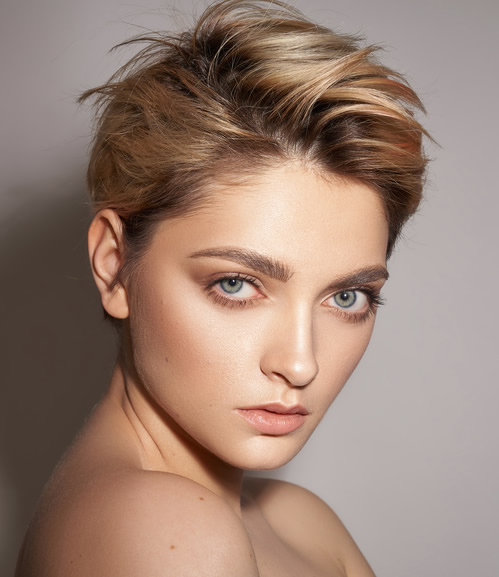 pixie cut for heart shape face