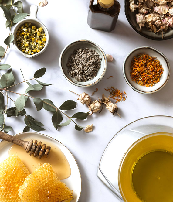 various natural herbal remedies
