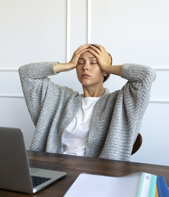 woman experiences heightened stress