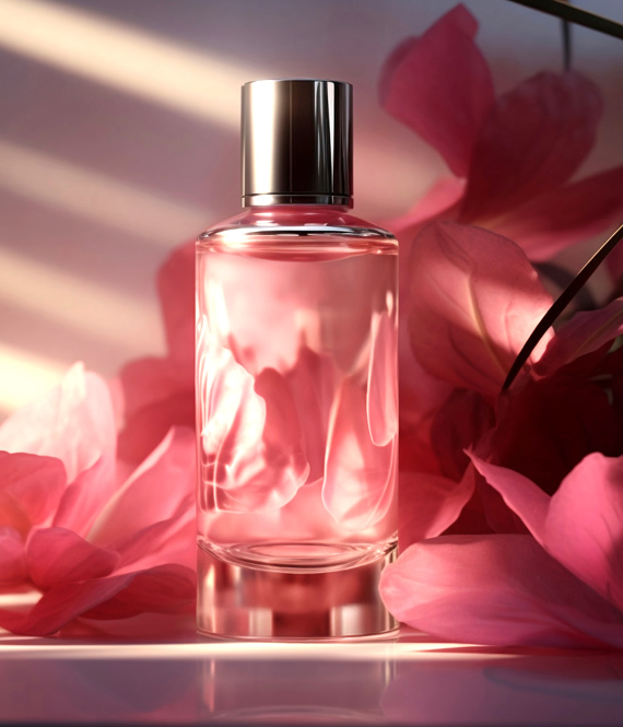 bottle of perfume on the table
