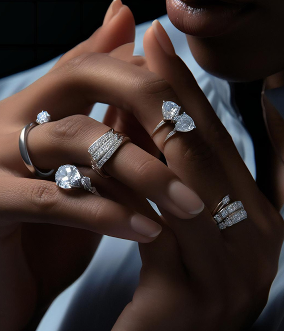 manufactured diamond jewellry