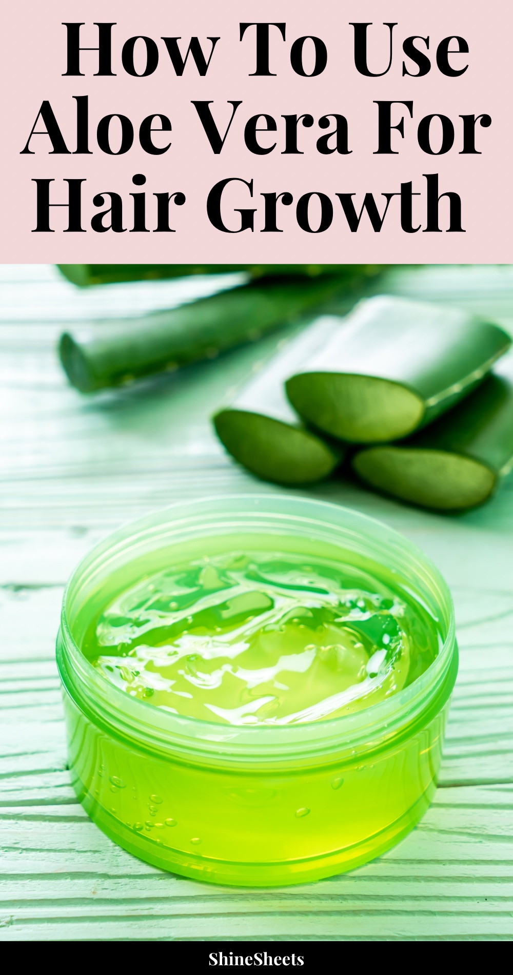 Aloe vera for hair growth in a tub