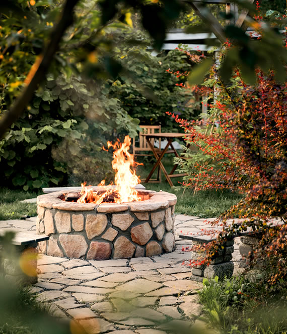 beautiful outdoor fire pit