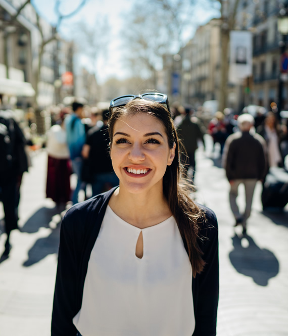 woman feels happy after overcoming social anxiety