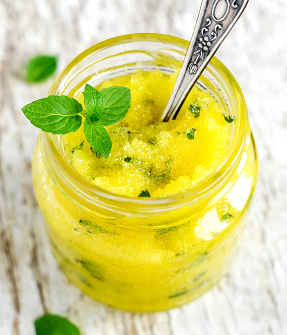 diy lemon sugar body scrub