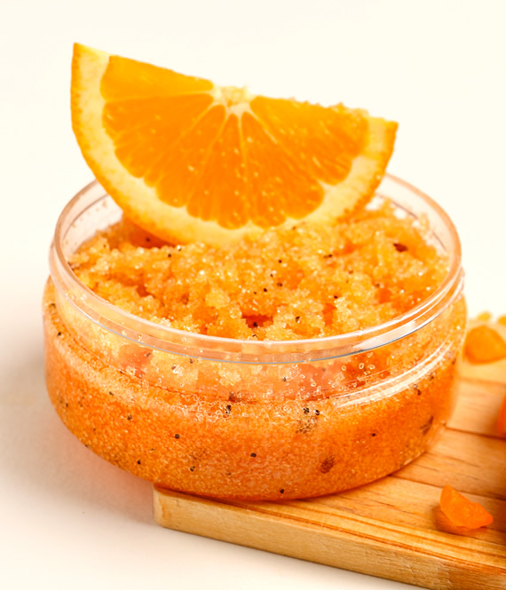 diy orange sugar body scrub