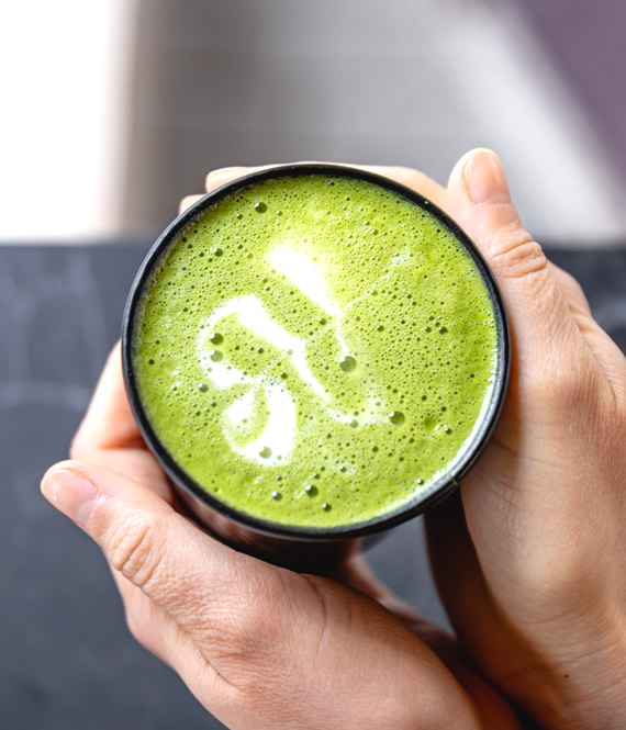 green tea matcha latte
