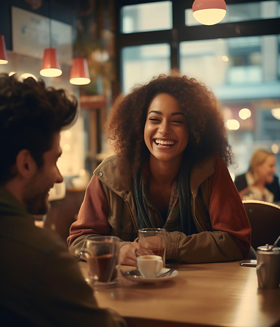 people happily chatting after a few successful conversation starters