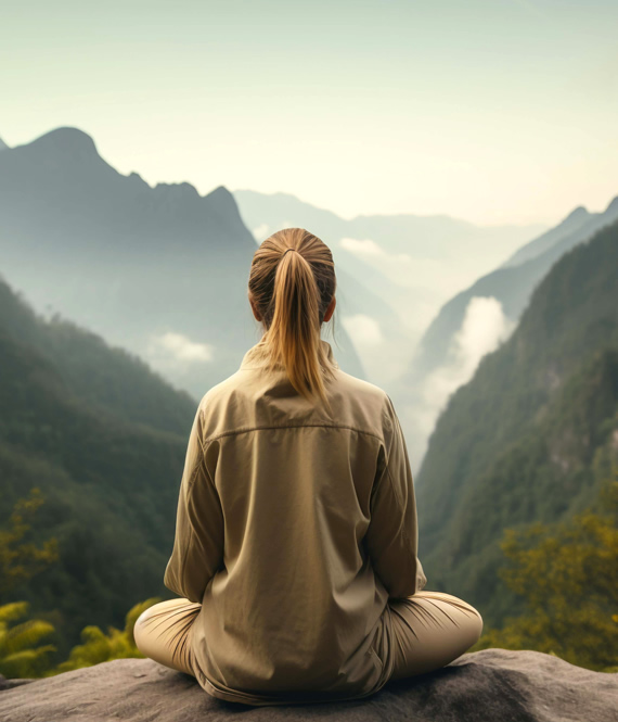 person on an emotional healing journey
