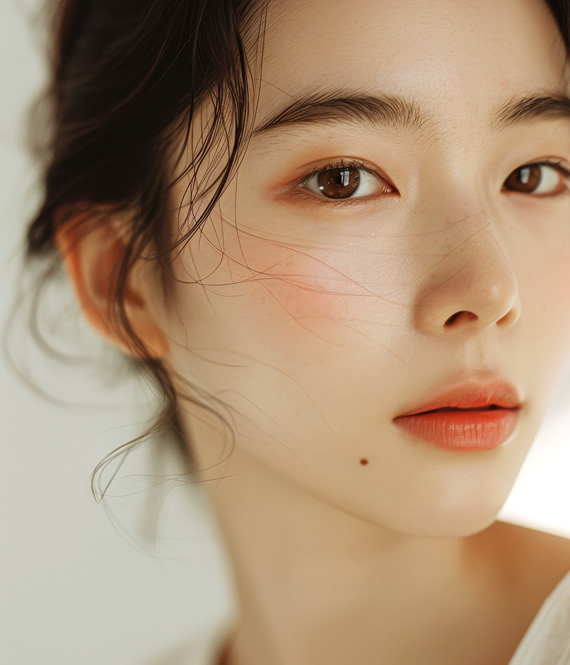 woman with clear skin