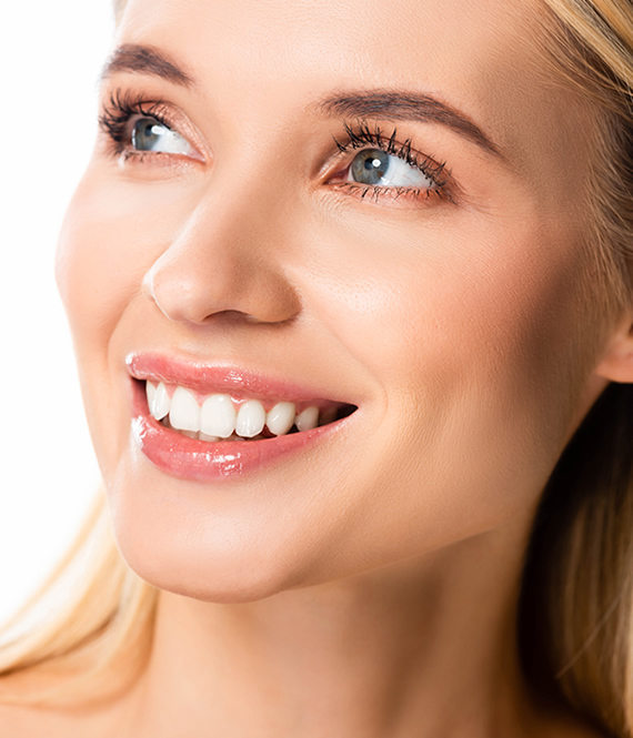 woman with perfect dental veneers