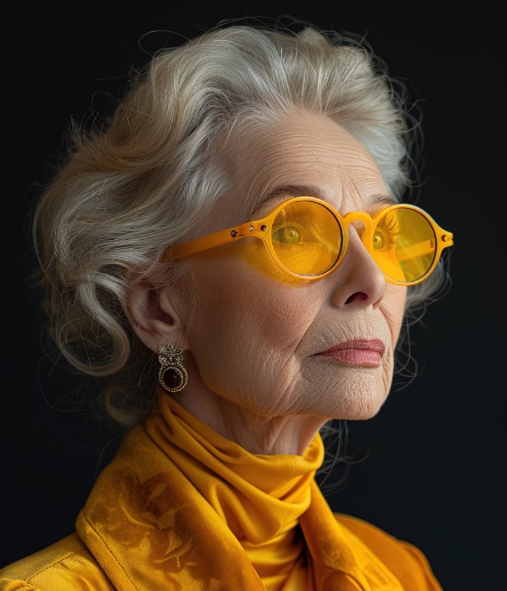 Person aging gracefully