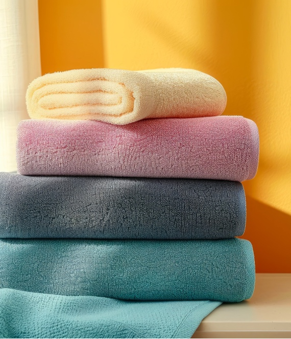 Deep-cleaned, fluffy towels