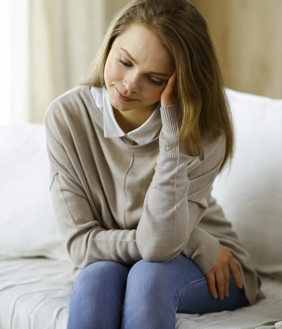 woman struggles with chronic illness