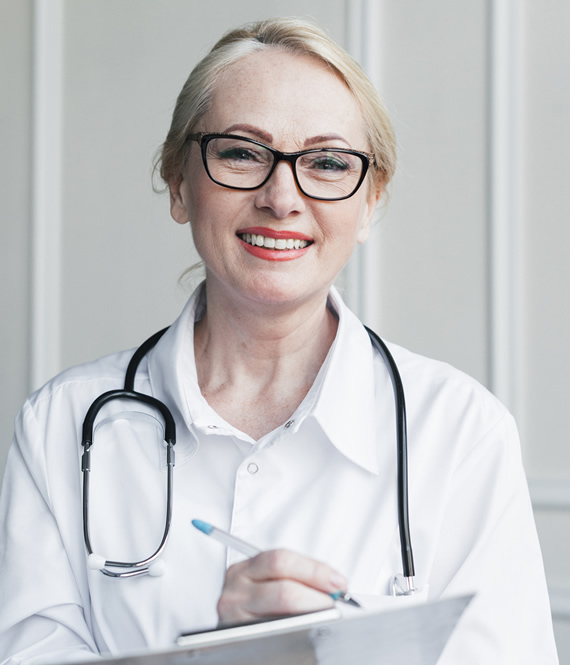 doctor writes medical report