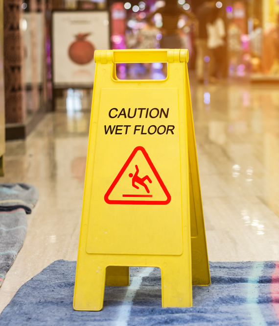 slippery floor