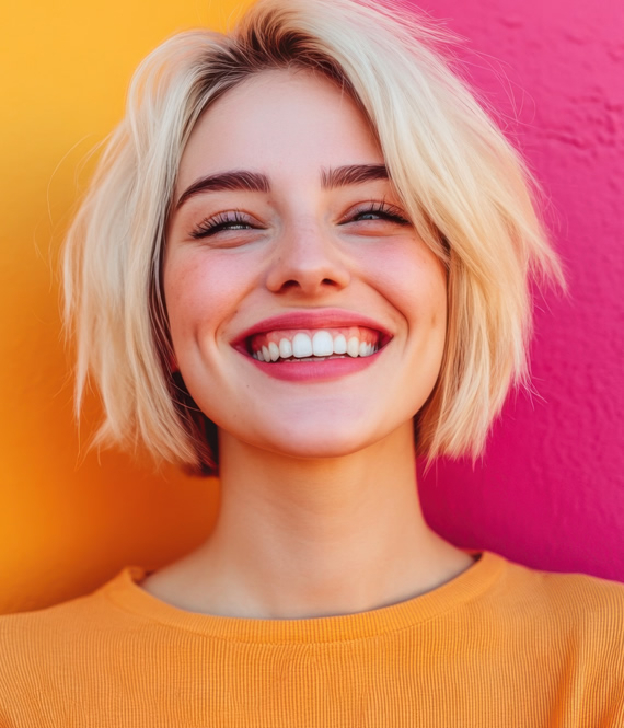 girl with beautiful white teeth