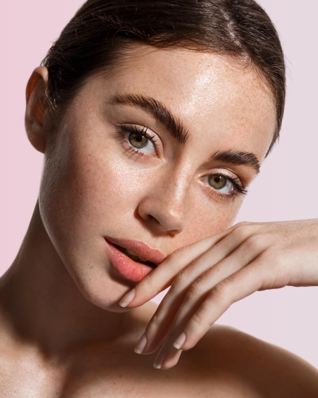 Beautiful woman with clear skin