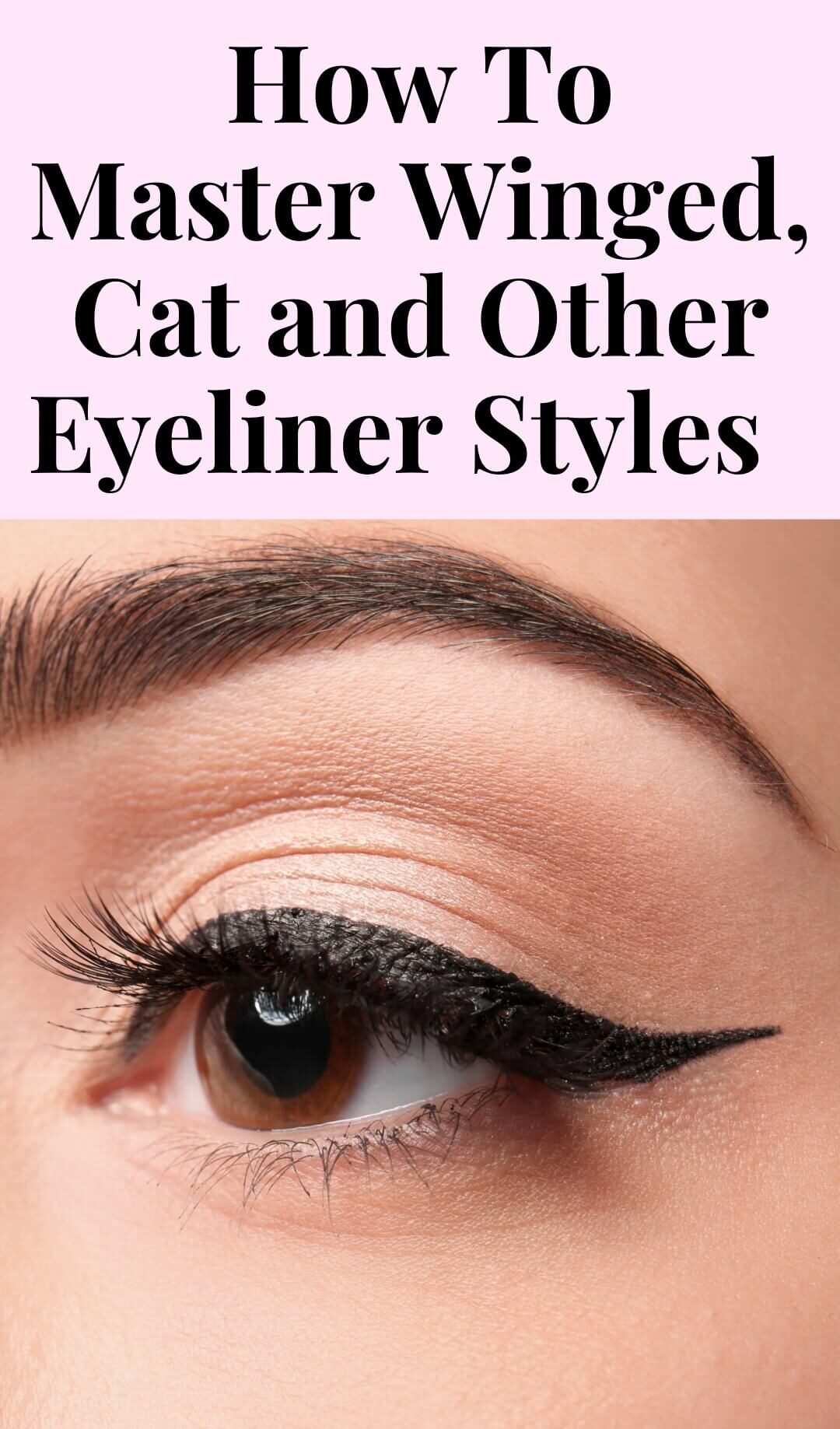 Perfectly drawn winged eyeliner